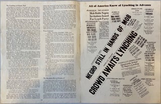 Civil Rights Movement and Anti Lynching Advocacy NAACP Report on Claude Neal Lynching, 1934