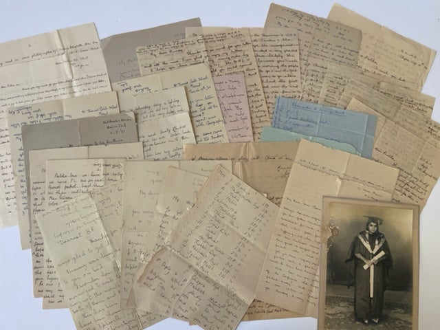 Item #17988 Archive of 60 Letters Between Young Indian Women Regarding Their Education and Professionalism Against Social Norms of 1930's, Over 190 Handwritten Pages, Archive Indian Girl Education.