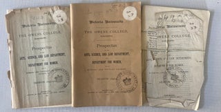 Archive of 3 Pamphlets From Early Working Class College in Manchester, 1896-1900. Education Working Class.