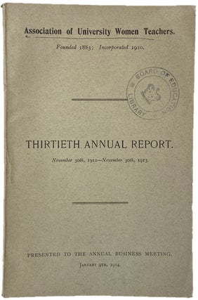 Item #18018 Report on Advocacy Work in Women's Education Equity, 1914. Higher Education Women's...