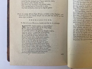 Item #18114 Phillis Wheatley's Poem "On Recollection" in 1772 Annual Register Anthology. Phyllis...