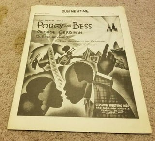 Sheet Music from George Gershwin's Classic Opera Porgy and Bess, 1935. Porgy, Bess.