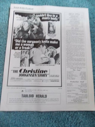 Item #18133 Original Pressbook on First Trans Gender Reassignment Surgery "The Christine...