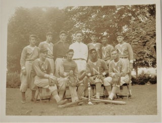Item #18224 Silver Gelatin Photo of Integrated Men's Baseball Team Half a Century Before Jackie...