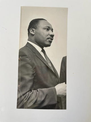 Silver Gelatin Press Photo of Martin Luther King Junior Meeting With African American College. Martin Luther King.