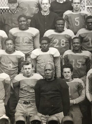 Silver Gelatin Photo of Integrated Football Team, 1950s. Football African American.