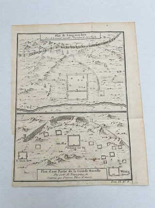 Item #18294 Jakob Van Der Schley Copperplate Engraving of the Great Wall of China From Map...
