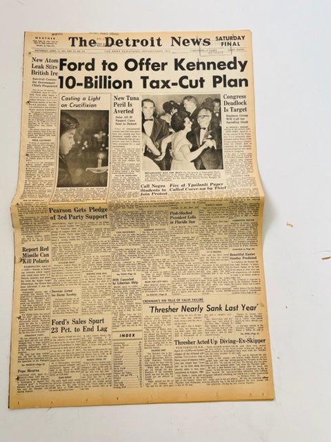 Item #18318 1963 Newspaper Foreshadows Martin Luther King's Arrest. Martin Luther King.