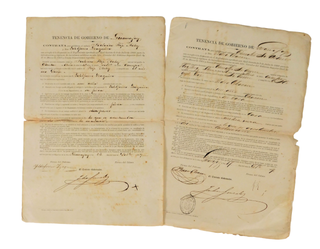 Chinese Indentured Servant Contract in Spanish Colonial Cuba, 1869. Slavery Chinese Immigrant.