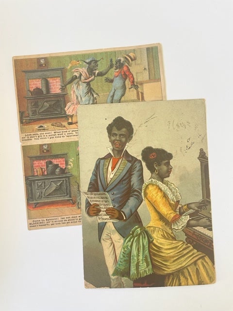 Item #18388 African American Subjects in Promotional Advertisements, 1880s. Advertising African American.