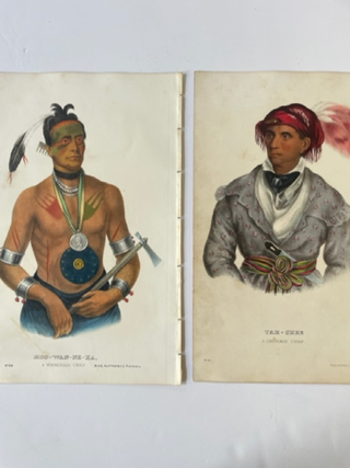 Hand Colored Lithographs of North American Native Chiefs, 1855