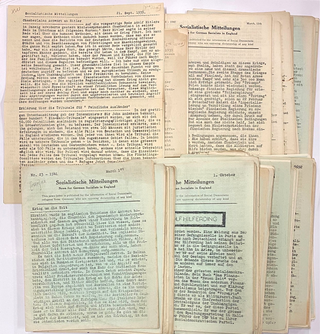 Archive of Rare German Anti-Nazi Newsletter Printed in England During WW.II. Socialism World War II.