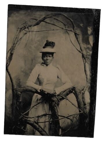Item #18468 African American Woman's 19th Cent. Tintype Photograph. Tintype African American.