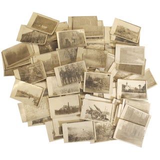 Item #18473 Extensive Archive of 109 Real Photo Postcards Showing World War I Military, Heavy...