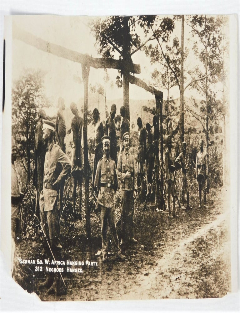 Item #18504 African Colonial History German South West Africa Public Execution Photograph Documenting Colonial Violence Against African Prisoners circa 1896. SW Africa.
