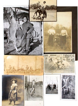 Item #18510 20th Century Photo Archive of Female Cowgirls and Hunters. Female Hunters Cowgirls
