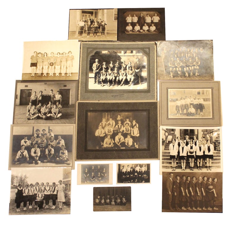 Item #18512 Early 20th Century Women's Basketball Teams Photo Archive 1918-1929. Basketball Women's Sports.