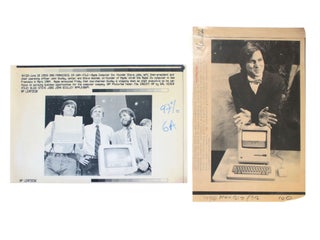 Item #18522 Steve Jobs Unveiling Macintosh Computers 1984 Press Photos. Apple Steve Jobs