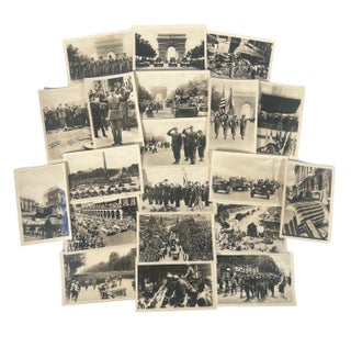 Item #18539 WWII Paris Liberation March at Champs-Élysées Photo Archive with Eisenhower, De...