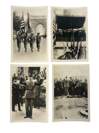 WWII Paris Liberation March at Champs-Élysées Photo Archive with Eisenhower, De Gaulle, Koenig, Bradley
