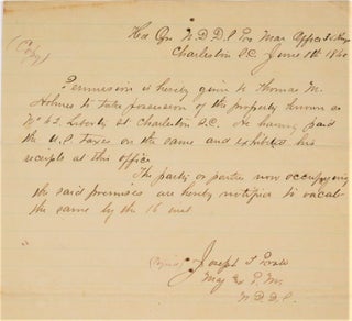 Free person of color ordering a property vacated in 1865