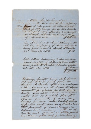 Item #18577 Slave Hiring Manuscript Document, 1859. Louisiana Slavery