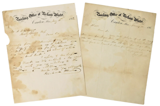 Post Emancipation African American Employment Letters on the Mississippi Central Railroad. Railroad Correspondence.