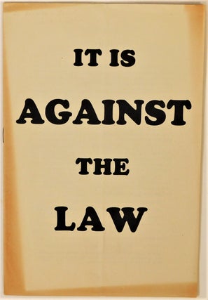 Item #18639 It is Against the Law - 1945 National Negro Congress, Promoting New York's Anti...