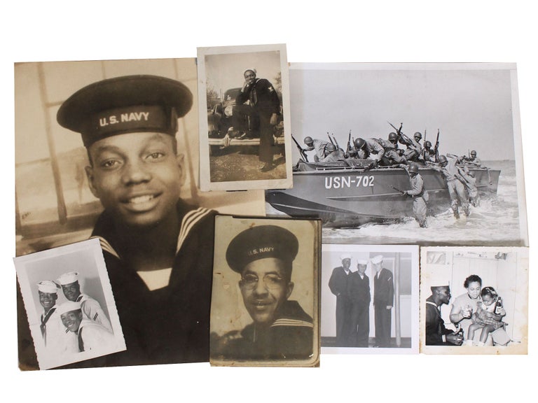 Item #18666 African Americans in the Navy - WWII Press Photo Archive. W. W. II African American.