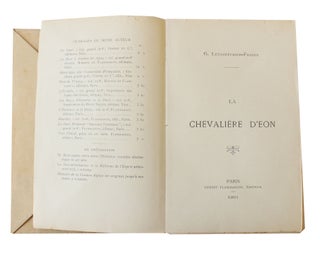La Chevalier d'Éon Biography Inscribed by the Author