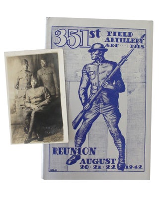 Item #18729 Reunion Program for Black Regiment during WW.I With Photo of African American...