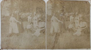 1900s French Women's Fencing Duel Stereoview Photograph Archive