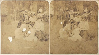1900s French Women's Fencing Duel Stereoview Photograph Archive