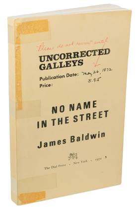 James Baldwin Uncorrected Galley "No Name in the Street" 1971. James Baldwin.