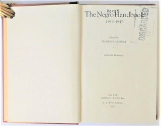 The Negro Handbook 1946-1947 First Edition