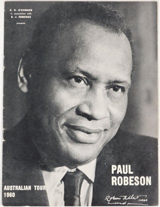Item #18855 Paul Robeson Signed Program from Comeback Tour After Fighting McCarthyism....