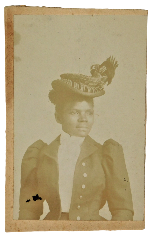 Item #18885 African American Woman In Fashionable Dress CDV Photograph. CDV Photograph African American.
