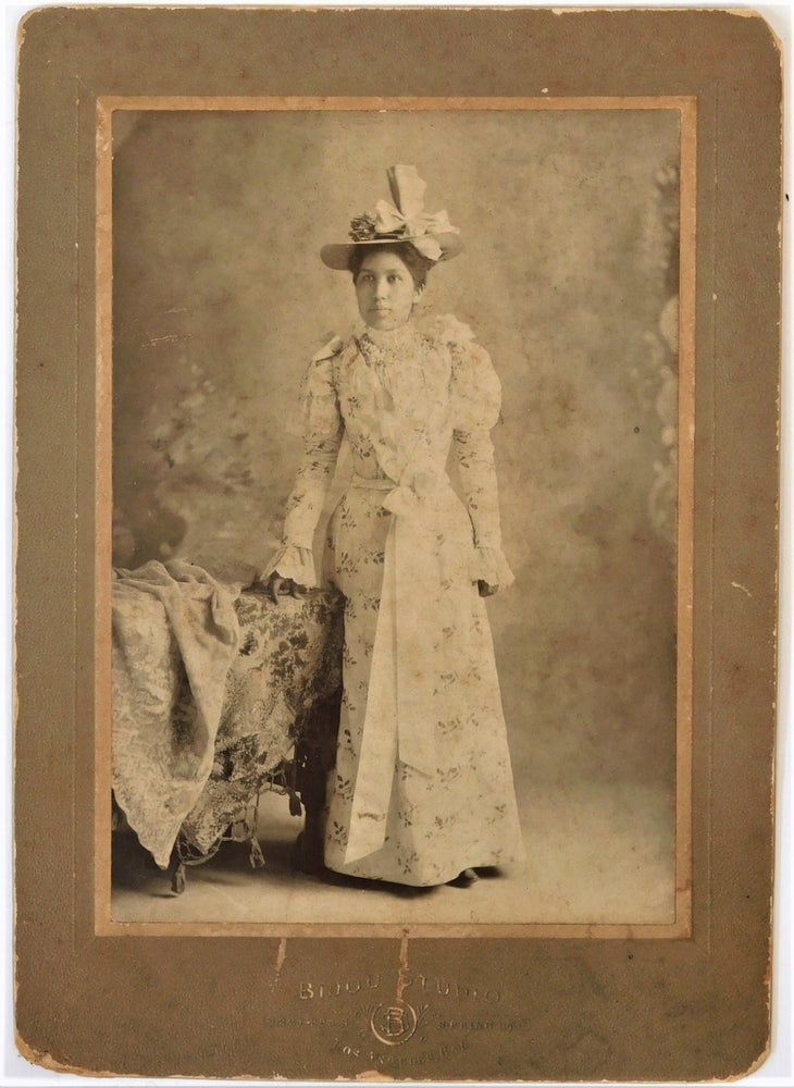 Item #18888 African American Woman California Cabinet Card Photograph. Photography African American.
