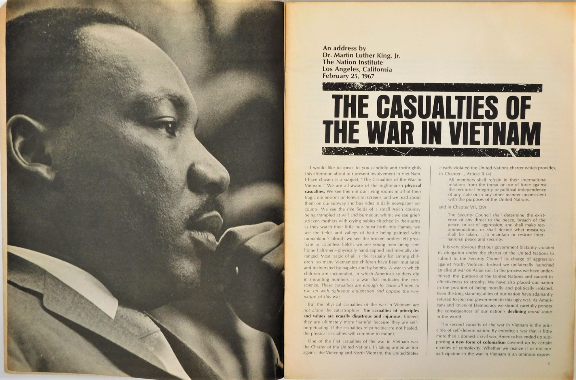Civil Rights Pamphlets Civil Rights and Anti War Activism, Martin Luther King Jr. Speaks on ...