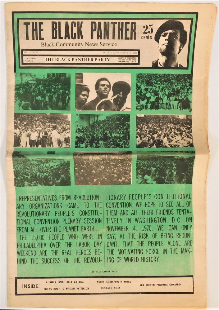 Item #18920 1970 Black Panther Newspaper Containing Bobby Seale's Appeal and Writing by Huey P. Newton. Bobby Seale Black Panthers.