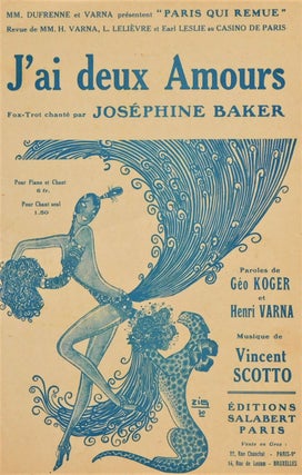 Josephine Baker Archive of Sheet Music and Flyer. Josephine Baker.