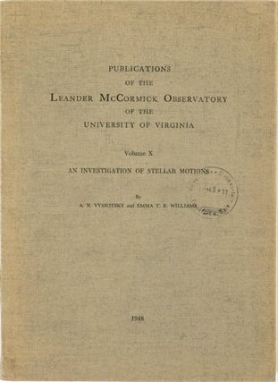 Woman Astronomer's "Investigation of Stellar Motions," from the University of Virginia 1948. Astronomy Women's education.
