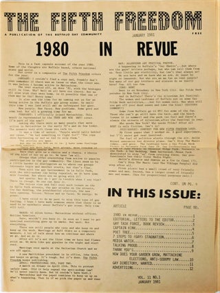 The Mattachine Society's Gay Interest Newspaper, The Fifth Freedom