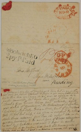 1835 Austen-era Letter to Mary Russell Mitford from Anna Niven. Mary Russell Mitford, Anna Niven.