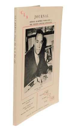 Item #19118 Journal on Richard Wright by College Language Association for Historically Black...