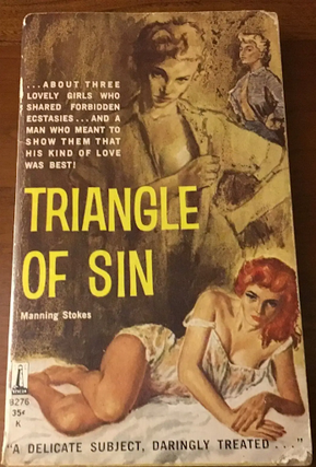 Early Lesbian Pulp Triangle of Sin, 1959. Lesbian Pulp Manning Stokes.