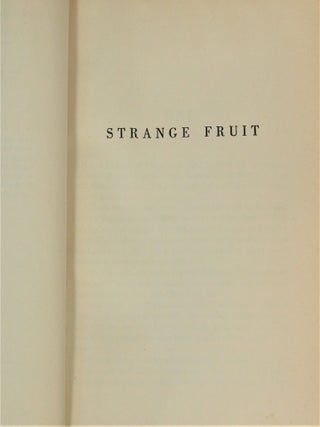 Strange Fruit by Lillian Smith, First Edition, 1944