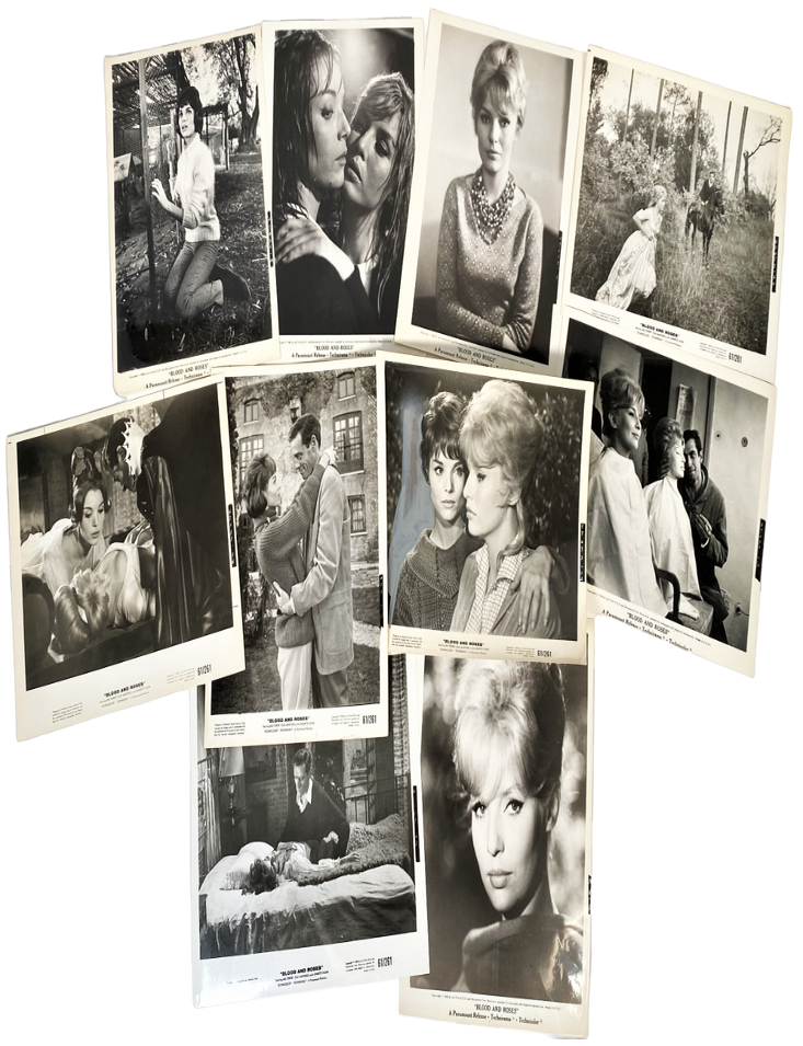 Item #19252 LGBTQ Film History and Early Lesbian Representation Blood and Roses Press Photo Archive 1960. LGBT Lesbian Vampire Film Archive.