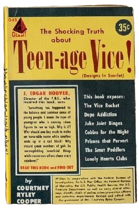 Teen-Age Vice! by Courtney Ryley Cooper. Courtney Ryley Juvenile delinquent Pulp.
