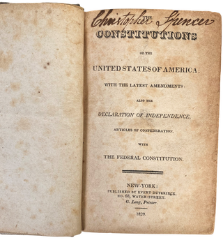 The Constitutions of the United States of America, with the Latest Amendments: Also the. Bill of Rights US Constitution.